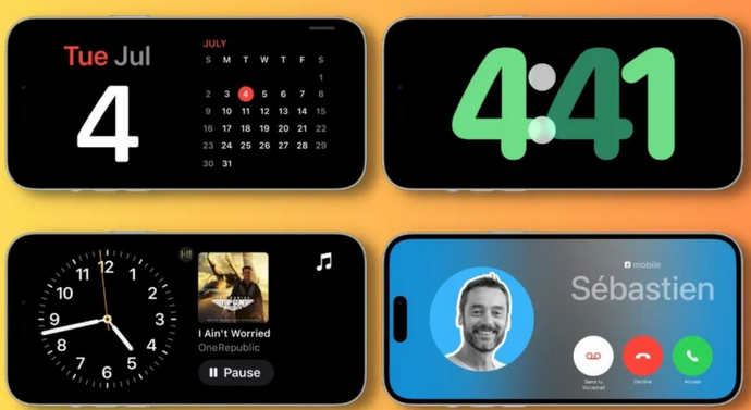 井研苹果手机维修分享iOS17横屏充电待机显示有什么好处 