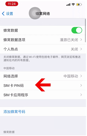 井研苹果14维修网分享如何给iPhone14的SIM卡设置密码 