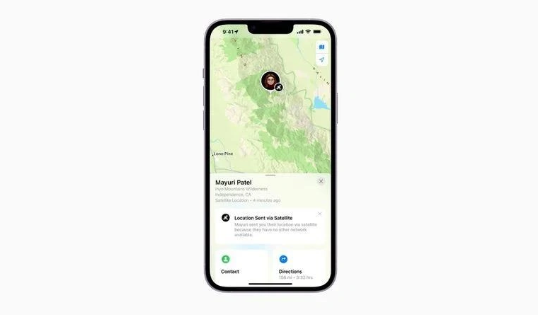 井研苹果14维修分享iPhone14系列中 FindMy功能通过卫星分享位置方法教程 